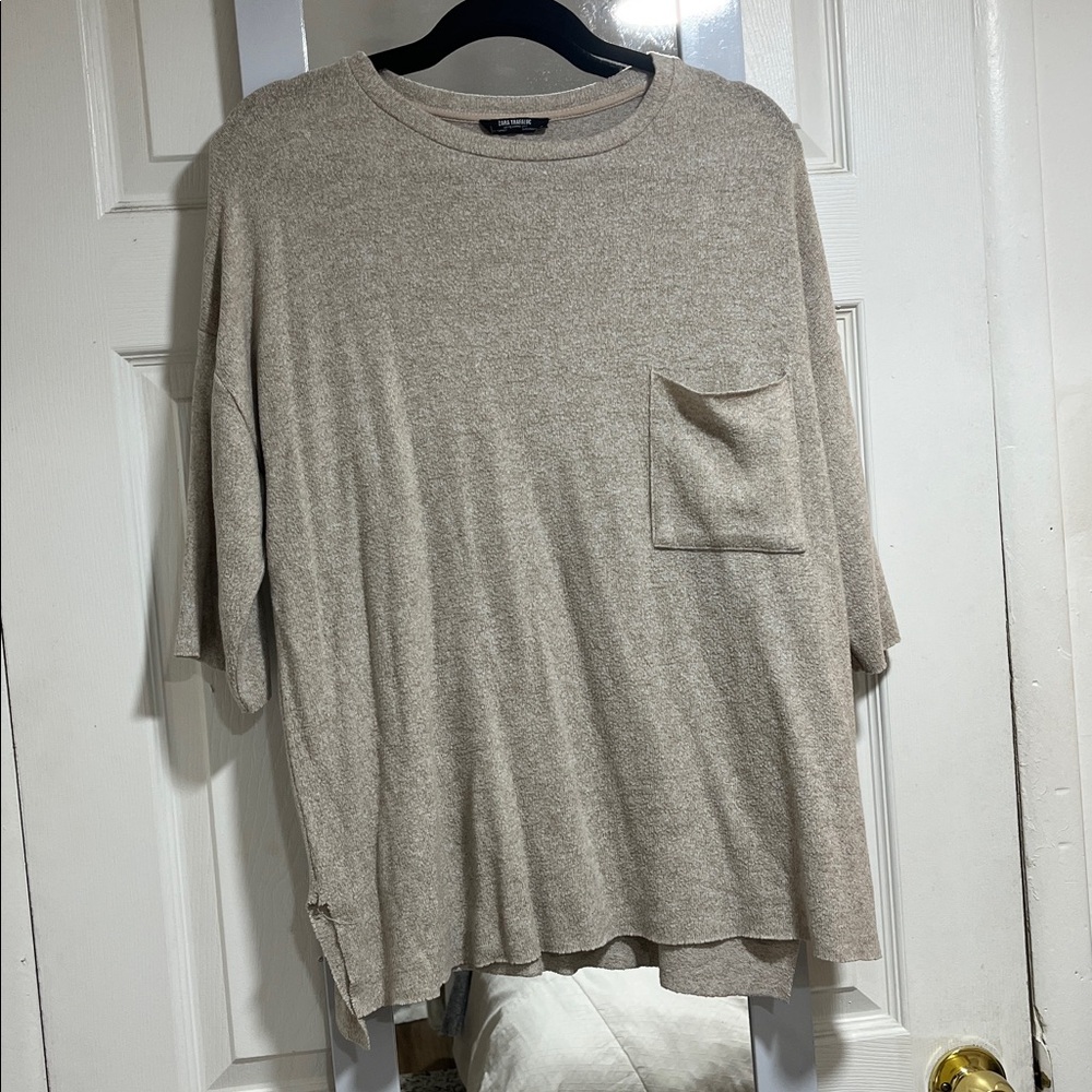 Zara Beige Tunic Top